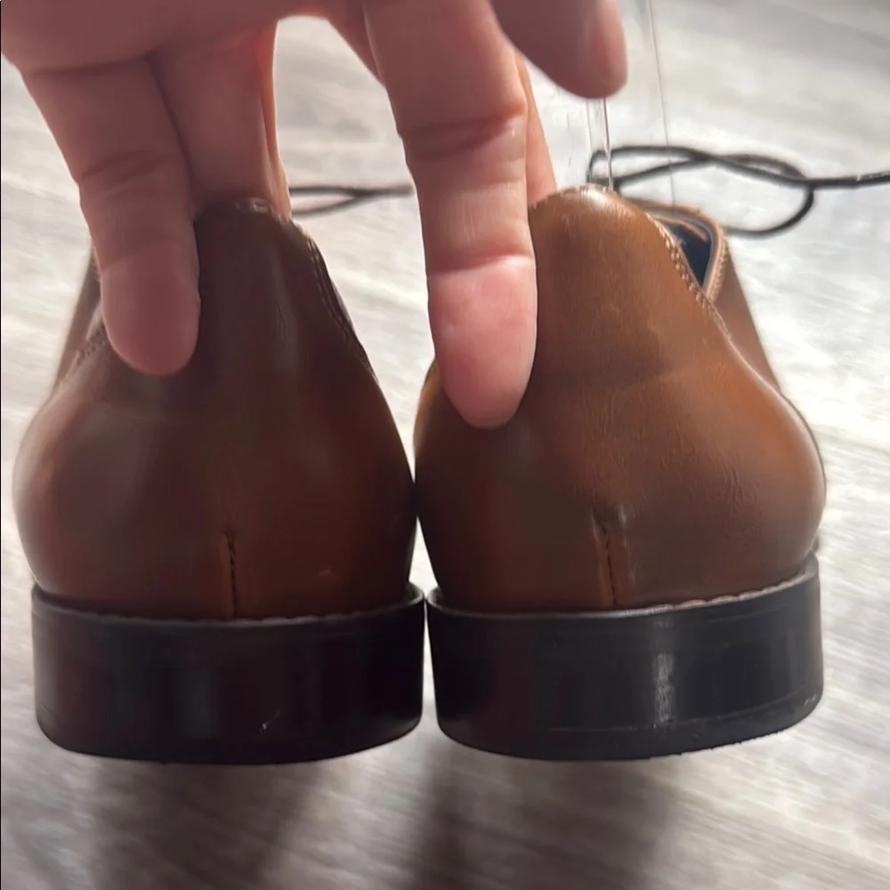 Brown Leather Men's Shoes 10M Dress Shoes
